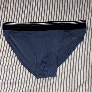 American Eagle Outfitters Navy Briefs with Black Waistband
